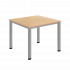 Tischserie FLEXIBEL Quadrattisch Melamin Quadrattisch 75x75 cm, Standfüße Rundrohr 40x2mm, wählbar sind das Dekor, Gestellfarbe und Tischhöhe