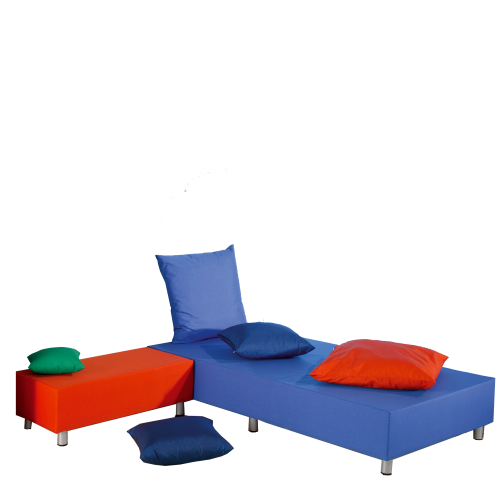 Wellness Oase Set 1 Bestehend aus 2 Elementen und 5 Kissen, Bezug Kunstleder
