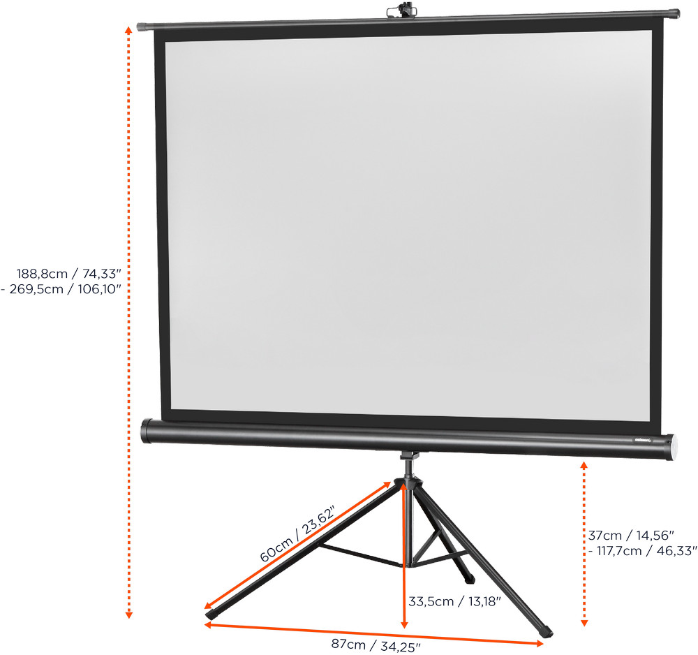 celexon Stativleinwand Economy 176 x 132 cm