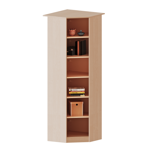 Innenecke als Regal, 6 Ordnerhöhen - Serie evo180 B/H/T: 70x226x70 cm, Für 40 cm tiefe Schrankwände, mit Sockel (81 mm)