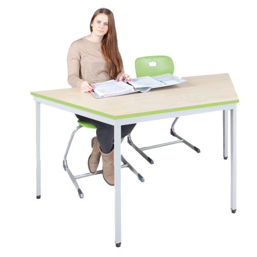 Trapeztisch, fahrbar B/H/T: 140x70x70 cm, Farbe wählbar