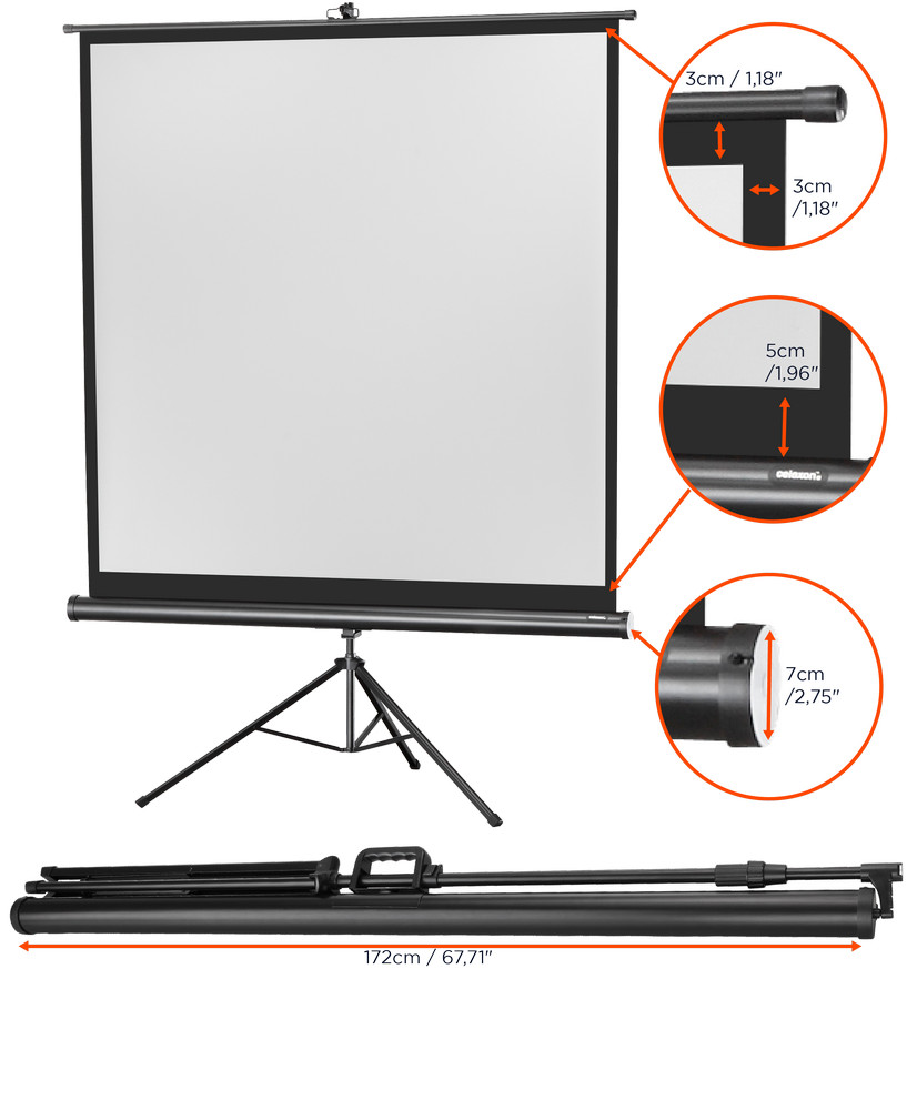 celexon Stativleinwand Economy 158 x 158 cm