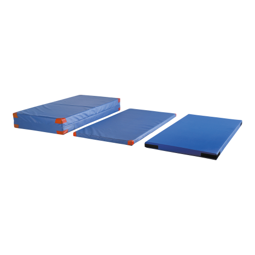 Turnmatte, Weichbodenmatte mit Schaumkern, uni-blau B/H/T: 100x25x200 cm, RG 21/25