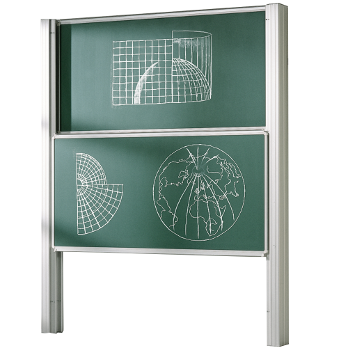 Zwei flächige Pylonentafel aus Stahl, Serie PY2 ST, grün B/H: 200x100 cm