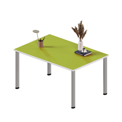 Speiseraumtisch rechteckig B/H/T: 160x46x80 cm, mit Linoleum, Stahlgestell Rundrohr 40 mm, Tischplatte mit ABS-Sicherheitskanten