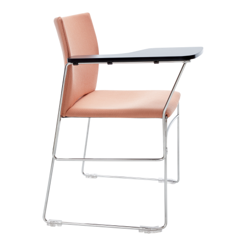 Stuhl DIANE mit Armlehne und Gestell in Weiß Aluminium, Bezug C1/C2 (Stoff)