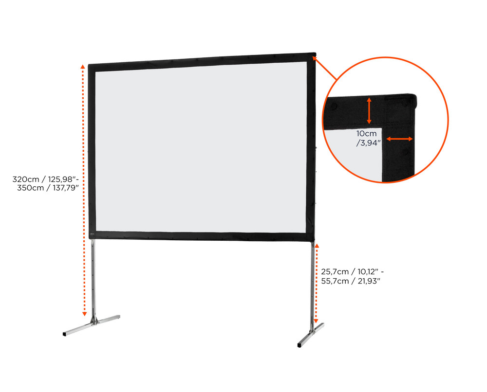 celexon Faltrahmen Leinwand Mobil Expert 366 x 274cm, Frontprojektion