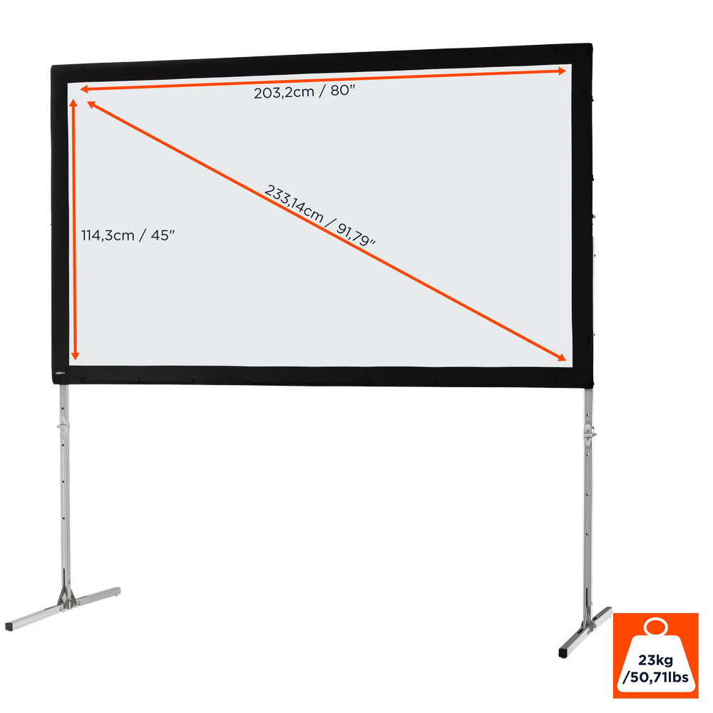 celexon Faltrahmen Leinwand Mobil Expert 203 x 114cm, Frontprojektion