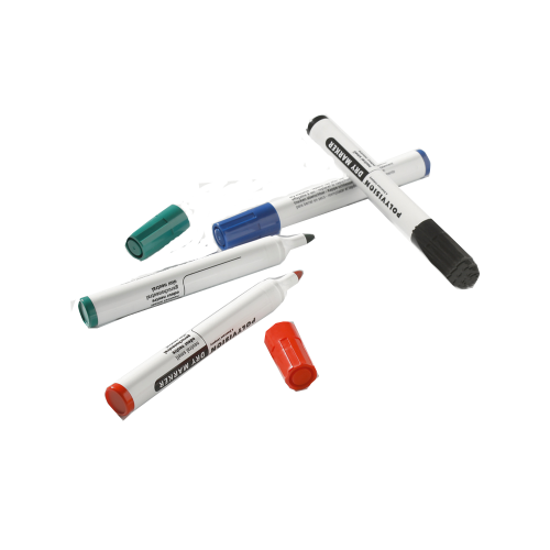 Whiteboardstifte Whiteboardmarker im 4er-Set, in schwarz, grün, rot, blau trocken abwischbar, non-permanent