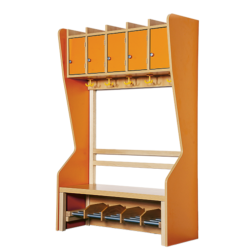 Seitenwange für Komplettgarderoben B/H/T: 2x130x40 cm, einfache Abschluss-Wange für Komplettgarderoben, links