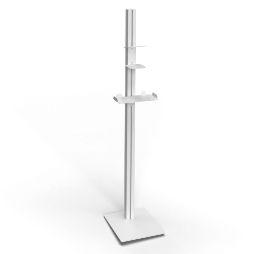Desinfektionsspender mit Säule und Halterung für Desinfektionsflaschen Desinfektionstower für Händehygiene bei Corona, stehend
