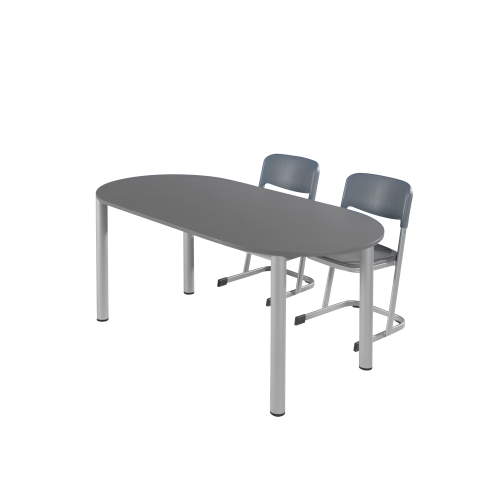Ovaler Ergänzungstisch Tischhöhe 58 cm, fahrbar