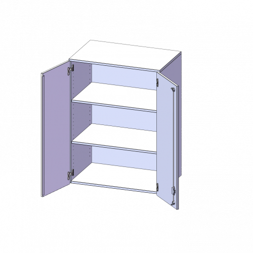 Aufsatzschrank, 3 Ordnerhöhen - Serie evo180 B/H/T: 80x108x40 cm, 2 Türen, abschließbar