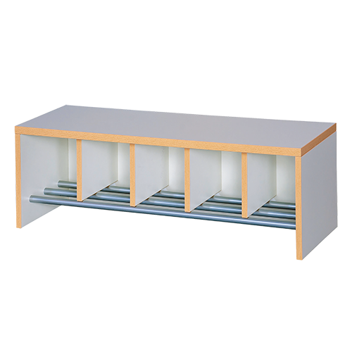Garderobenbank mit integriertem Schuhrost 6 Plätze, B/H/T: 120x26x32 cm