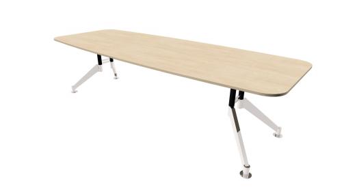 Konferenztischsystem mit Trapezfüßen aus Aluminium B/T/H: 160/100/72 cm, Plattenstärke 16 mm