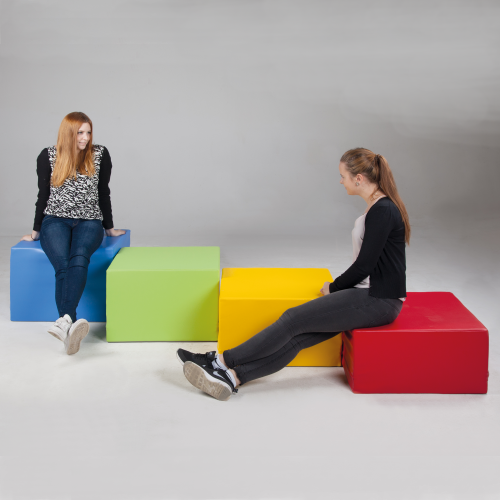 Sitzelement CUBE XL mit Stoff- oder Kunstlederbezügen B/H/T: 60x30x60 cm mit Stoffbezug Standard
