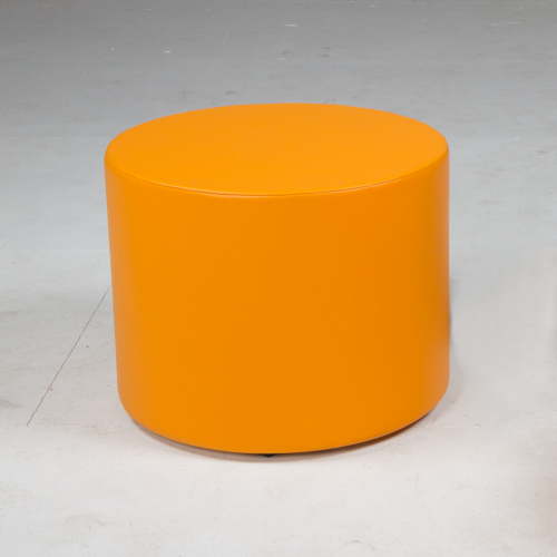 Spot-XL Großer Polsterhocker rund mit Stoff- oder Kunstlederbezug B/H/T: 56x30x56 cm, V1 mit Stoffbezug und Schaumstoffpolster Standard