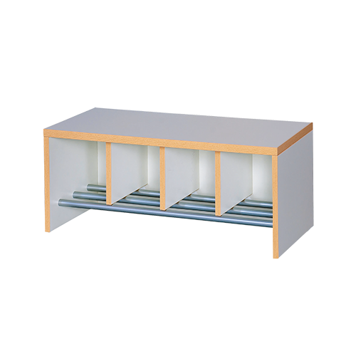 Garderobenbank mit integriertem Schuhrost 4 Plätze, B/H/T: 80x42x32 cm