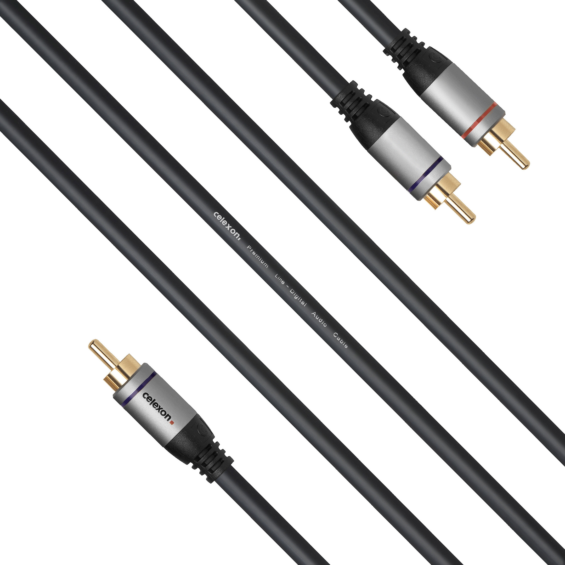 celexon Cinch auf 2x Cinch Audiokabel 1,5m - Professional Line