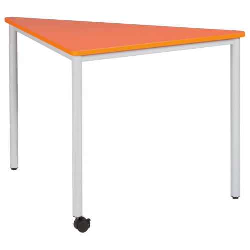 Pythagoras Dreiecktisch fahrbar mit Vollkern Tischplatte "Powersurf" B/H/T: 113x59x80 cm Mobiler Dreiecktisch mit Vollkern Tischplatte "Powersurf", Tischhöhe DIN 03 - 59 cm