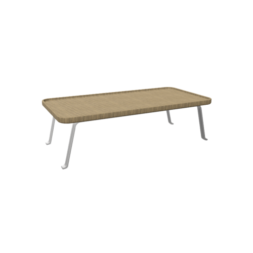 Tisch Ona mit Metallgestell B/H/T:  60x35x120 cm, mit Holzplatte, Gestellfarbe Chrom