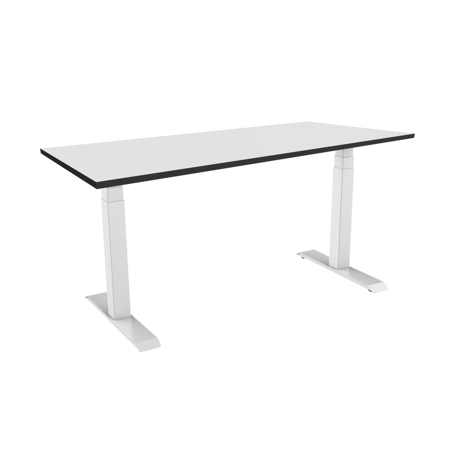 celexon elektrisch höhenverstellbarer Schreibtisch Professional eAdjust-58123 - weiß, inkl. HPL Tischplatte 150 x 75 cm