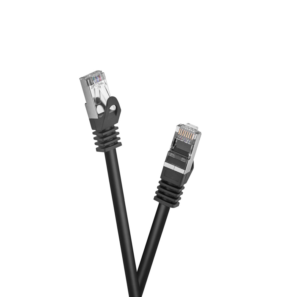 celexon CAT 6A Patchkabel - S/FTP 0,5m, schwarz