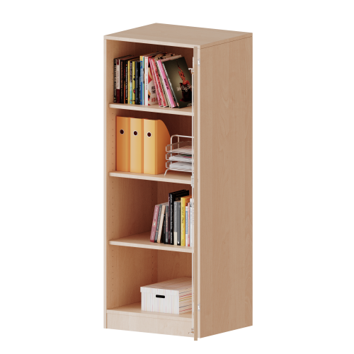 Schrank, 4 Ordnerhöhen - Serie evo180 B/H/T: 60x154x40 cm, 1 Tür, abschließbar, Tür öffnet nach rechts, mit Sockel (81 mm)