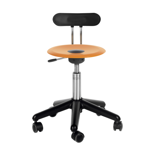Genito UFO Erzieherstuhl, Drehstuhl mit Gaslift, fahrbar, Sitzteller Polycarbonat (PC) Sitzhöhe: 33-41 cm