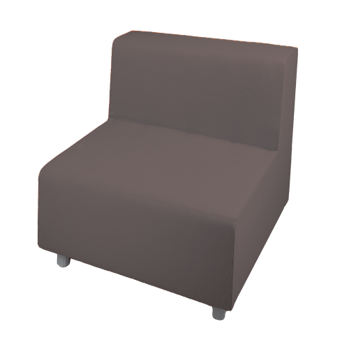 Sofa mit Lehne, Stoffbezug, Sitzhöhe 43 cm als 1-Sitzer, B/H/T: 70x73x72 cm, Stoff schwer entflammbar