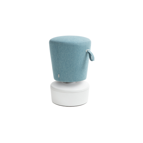 Hocker Mia mit innovativem Fußkreuz und 3D-Sitzmechanik B/H/T: 36x57-90x36 cm, Platingrau, Stoffgruppe C3