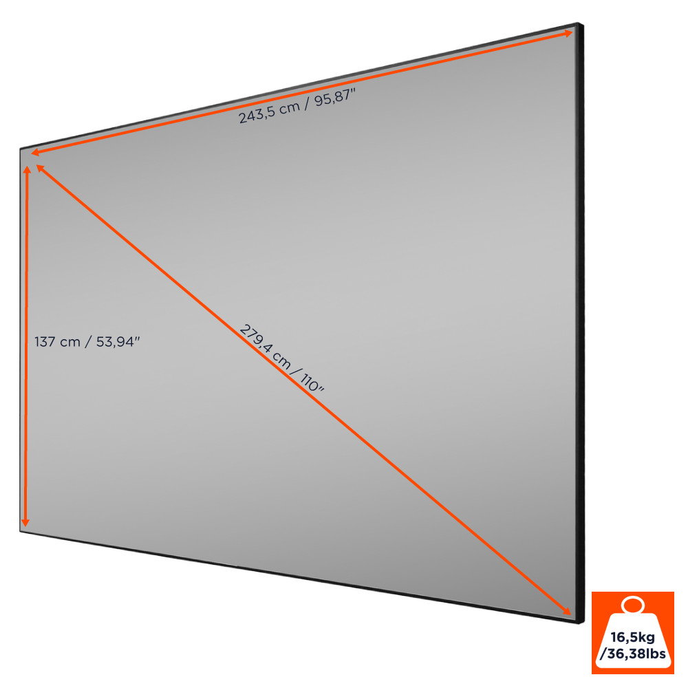 celexon CLR HomeCinema UST Hochkontrast-Rahmenleinwand V2.0 110"