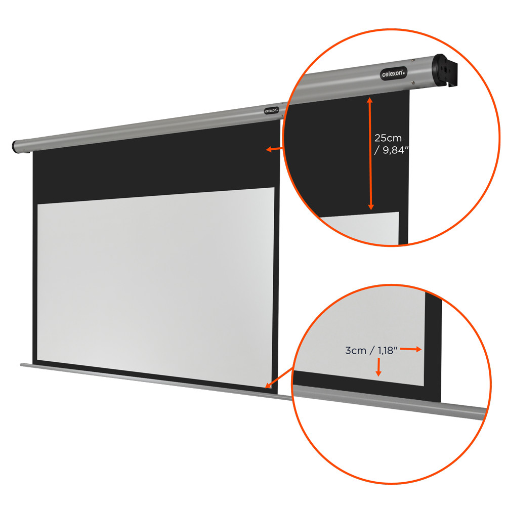 celexon Leinwand Motor HomeCinema 180 x 102 cm
