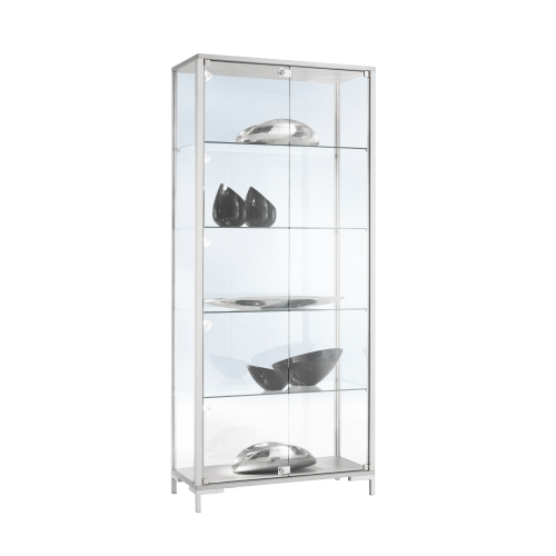 Standvitrine  LINK mit 4 Glaseinlegeböden für den Innenbereich H/T: 186x40 cm, Breite wählbar