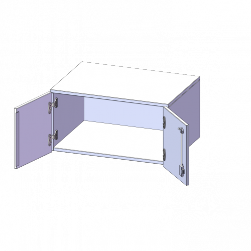 Aufsatzschrank für ErgoTray Serie, 1 Ordnerhöhe - Serie evo180 zwei Türen, B/H/T: 70,3x36x40 cm