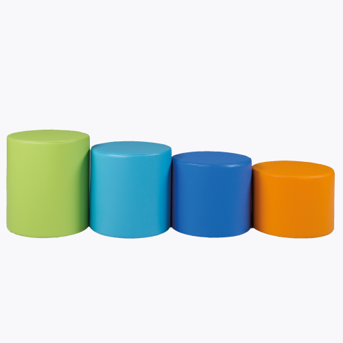 Spot Kinderhocker rund mit Stoff- oder Kunstlederbezug B/H/T: 37x25x37 cm mit Stoffbezug