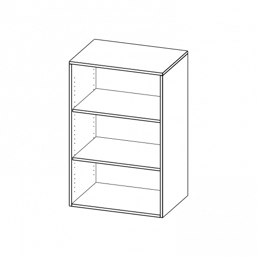Aufsatzregal für ErgoTray Serie, 3 Ordnerhöhe - Serie evo180 B/H/T: 70,3x108x40 cm