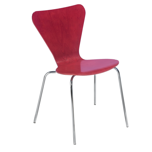 Stuhl Julia mit 4-Fuß-Gestell und Stapelschutz B/H/T: 44x80x53 cm, Sitzhöhe: 48 cm
