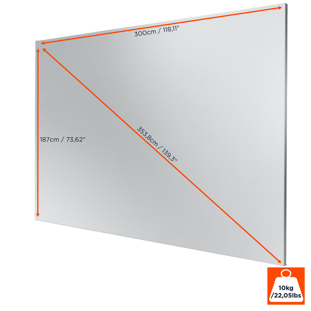 celexon Rahmenleinwand Expert PureWhite 300 x 187 cm