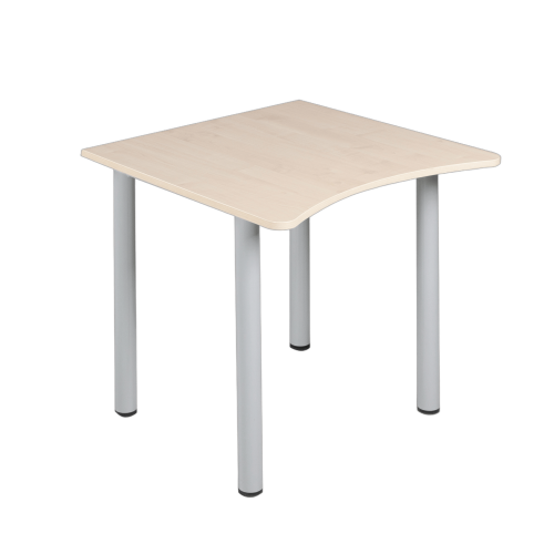Quadrattischer Arbeitstisch mit Körperausschnitt B/H/T: 80x52x80 cm