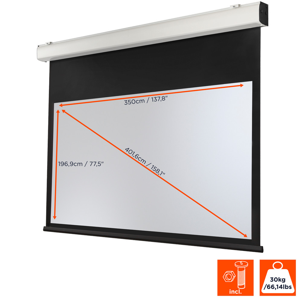celexon Leinwand Motor Expert XL 350 x 197 cm