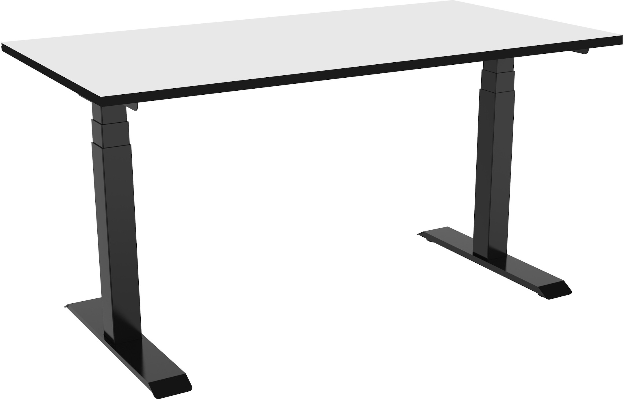 celexon elektrisch höhenverstellbarer Schreibtisch Professional eAdjust-58123 - schwarz, inkl. HPL Tischplatte 125 x 75 cm