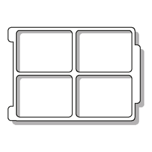 Paletteneinsatz für SymBox "flat", Fachmaß: B/H/T: 16,5x4x12,5 cm