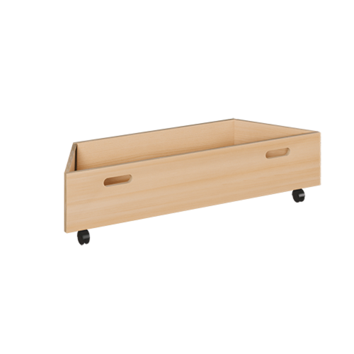 Rollkasten für Spielpodest Trapez Rollkasten Trapez, B/H/T: 117/70x36x36 cm, Multiplex Birke
