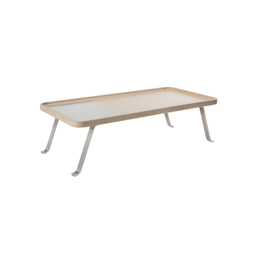 Tisch Ona mit Metallgestell B/H/T:  60x35x120 cm, mit Holzplatte, Gestellfarbe Chrom
