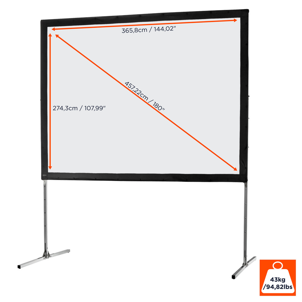 celexon Faltrahmen Leinwand Mobil Expert 366 x 274cm, Frontprojektion
