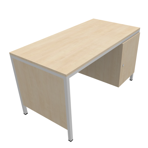 Lehrertisch mit Unterbau, abschließbar B/H/T: 130x72x65 cm