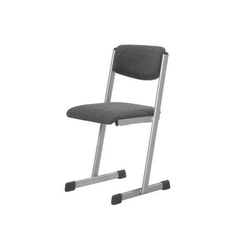 Lehrerstuhl mit Sitz- und Rückenpolster mit Gestell in H-Form