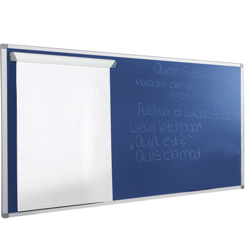Wandtafel "Edge-Line Blue & Black", Premium Stahlemaille verschiedene Farben und Größen wählbar