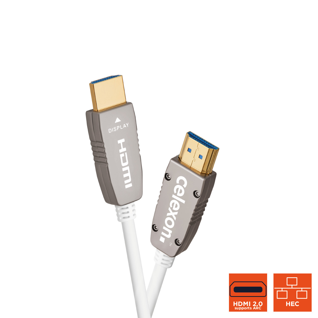 celexon UHD Optical Fibre HDMI 2.0b Active Kabel 20m, weiß